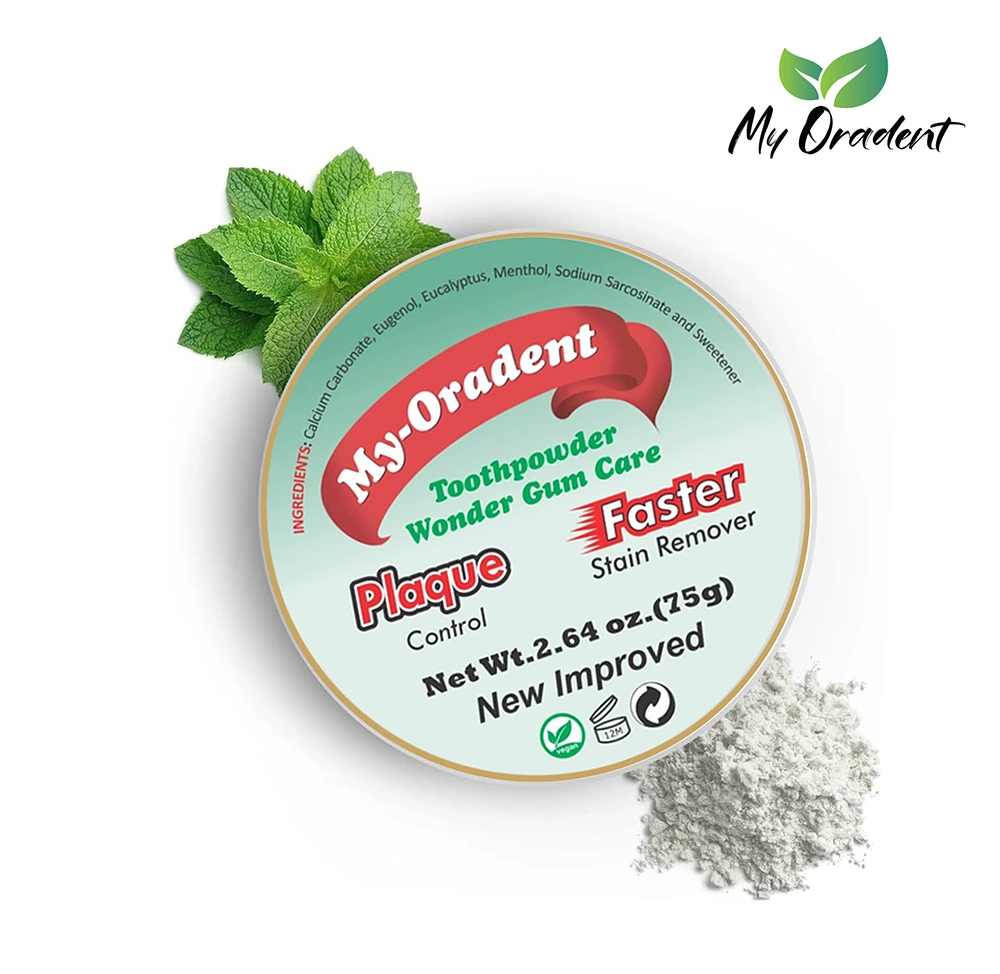 MyOradent Natural Tooth Powder – Whitening & Gum Support (Mint & Clove)