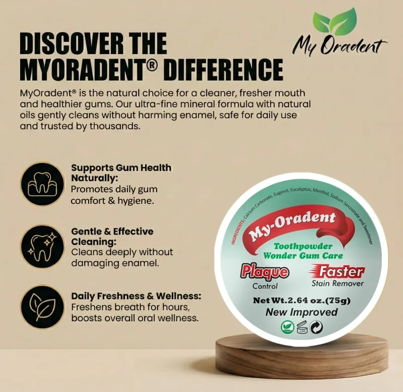 MyOradent Natural Tooth Powder – Whitening & Gum Support (Mint & Clove) - Image 6